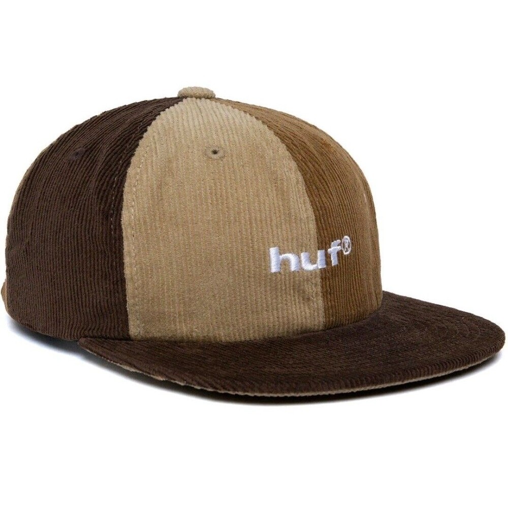 Rare HUF 98 Mix Corduroy 6 Panel Hat Brown Strapback HTF OnceWorn EuC